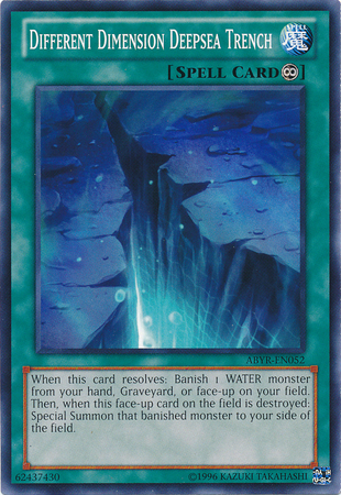 Different Dimension Deepsea Trench ABYR EN052 Common Unlimited Abyss Rising Unlimited Singles Different Dimension Deepsea Trench ABYR EN052 Common Unlimited Abyss Rising Unlimited Singles