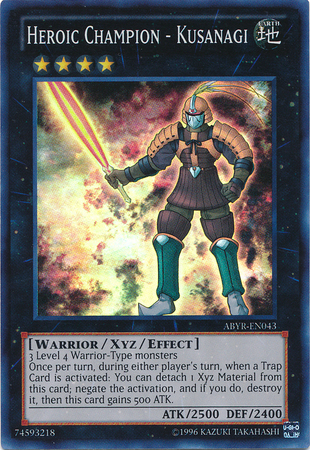 Heroic Champion Kusanagi ABYR EN043 Super Rare Unlimited Heroic Champion Kusanagi ABYR EN043 Super Rare Unlimited