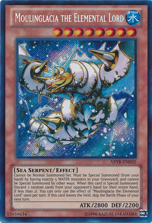 Moulinglacia the Elemental Lord ABYR EN035 Secret Rare Unlimited Abyss Rising Unlimited Singles Moulinglacia the Elemental Lord ABYR EN035 Secret Rare Unlimited Abyss Rising Unlimited Singles
