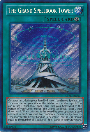 PGL2-EN057 The Grand Spellbook Tower Gold Rare 1st Edition Mint YuGiOh Card PGL2-EN057 The Grand Spellbook Tower Gold Rare 1st Edition Mint YuGiOh Card