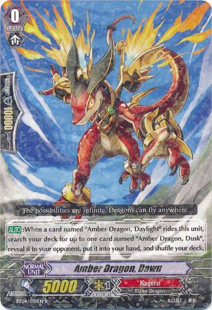 Amber Dragon Dawn BT04 039EN Rare R Amber Dragon Dawn BT04 039EN Rare R