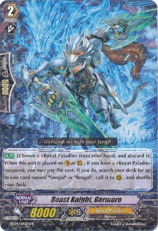 Beast Knight Garmore BT04 042EN Rare R Beast Knight Garmore BT04 042EN Rare R