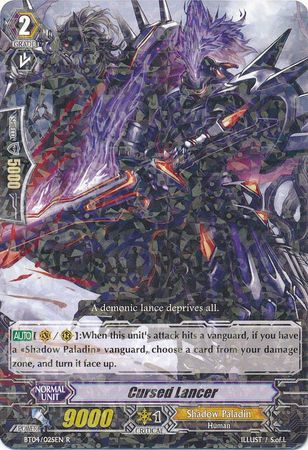 Cursed Lancer BT04 025EN Rare R Cursed Lancer BT04 025EN Rare R