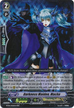 Darkness Maiden Macha BT04 002EN Triple Rare RRR Darkness Maiden Macha BT04 002EN Triple Rare RRR