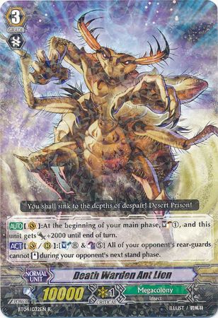 Death Warden Ant Lion BT04 032EN Rare R Death Warden Ant Lion BT04 032EN Rare R