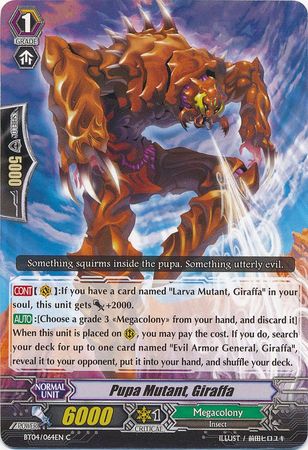 Pupa Mutant Giraffa BT04 064EN Common C Vol 4 Eclipse of Illusionary Shadows Singles Pupa Mutant Giraffa BT04 064EN Common C Vol 4 Eclipse of Illusionary Shadows Singles