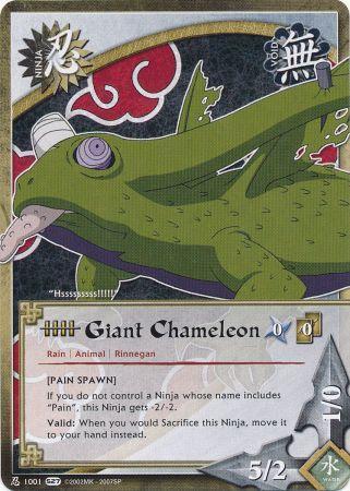 1001 COMMON 1.EDITION Pain spawn Naruto Karte GIANT CHAMELEON