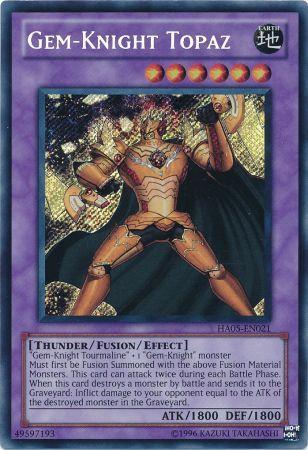 Gem Knight Topaz HA05 EN021 Secret Rare Unlimited Edition Hidden Arsenal 5 Unlimited Singles Gem Knight Topaz HA05 EN021 Secret Rare Unlimited Edition Hidden Arsenal 5 Unlimited Singles