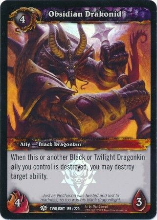 Obsidian Drakonid Foil Promo Twilight 155 220 World of Warcraft Promo Singles Obsidian Drakonid Foil Promo Twilight 155 220 World of Warcraft Promo Singles