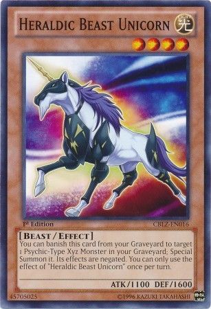 Heraldic Beast Unicorn CBLZ EN016 Common 1st Edition Heraldic Beast Unicorn CBLZ EN016 Common 1st Edition