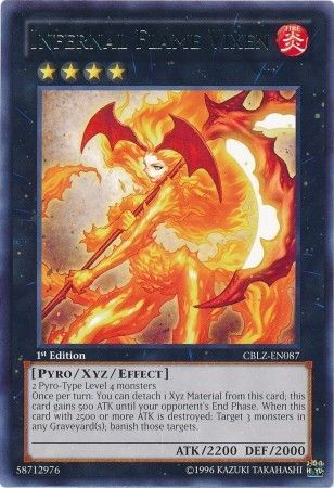 Infernal Flame Vixen CBLZ EN087 Rare 1st Edition Infernal Flame Vixen CBLZ EN087 Rare 1st Edition