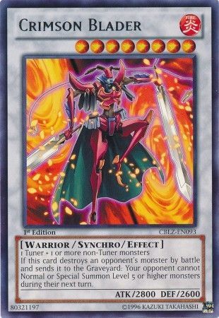 Crimson Blader - CBLZ-EN093 - Rare 1st Edition