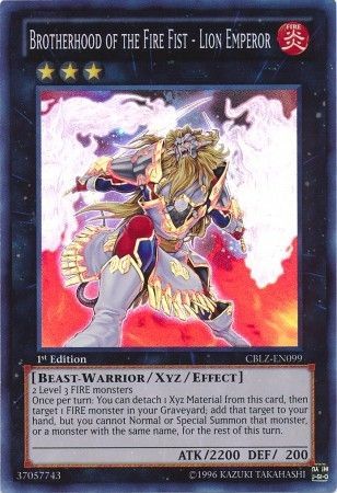 Lion Emperor BLAR-EN066 Ultra Rare Mint Brotherhood of the Fire Fist Yugioh