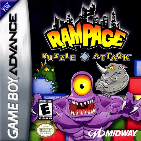 Rampage Puzzle Attack Game Boy Advance Nintendo Game Boy Advance GBA Rampage Puzzle Attack Game Boy Advance Nintendo Game Boy Advance GBA