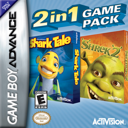 Shrek 2 and Shark Tale 2 in 1 Game Boy Advance Nintendo Game Boy Advance GBA Shrek 2 and Shark Tale 2 in 1 Game Boy Advance Nintendo Game Boy Advance GBA