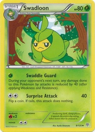Swadloon 9 135 Uncommon Black White 8 Plasma Storm Singles Swadloon 9 135 Uncommon Black White 8 Plasma Storm Singles