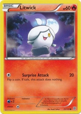 Litwick 21 135 Common Black White 8 Plasma Storm Singles Litwick 21 135 Common Black White 8 Plasma Storm Singles