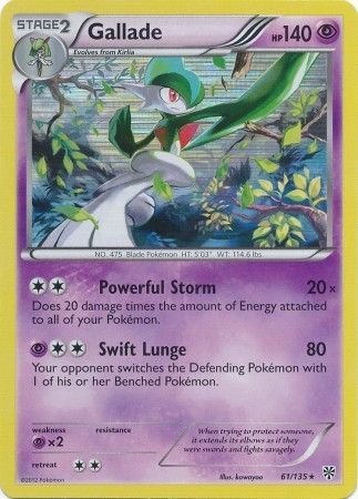 Gallade (61/135) (Cosmos Holo) (Blister Exclusive) [Black & White: Plasma  Storm]