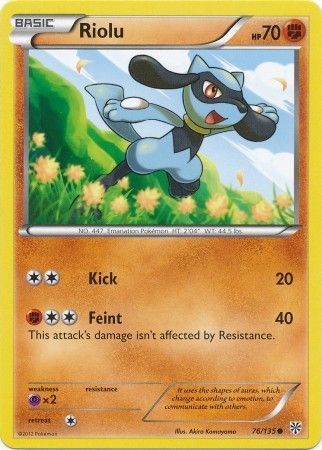 Riolu 76 135 Common Black White 8 Plasma Storm Singles Riolu 76 135 Common Black White 8 Plasma Storm Singles