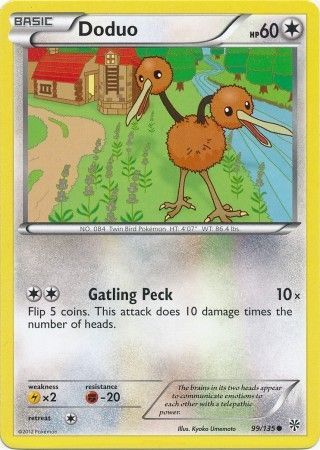 Doduo 99 135 Common Black White 8 Plasma Storm Singles Doduo 99 135 Common Black White 8 Plasma Storm Singles