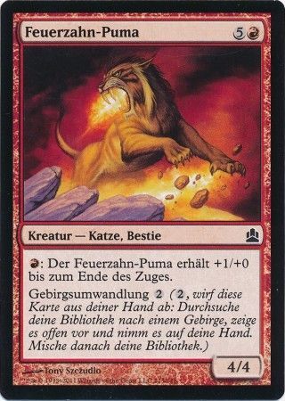 Chartooth Cougar Feuerzahn Puma 115 318 Commander Deck German Singles Chartooth Cougar Feuerzahn Puma 115 318 Commander Deck German Singles
