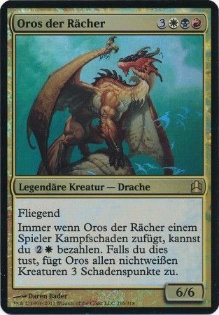 Oros the Avenger Oros der Racher Oversized Foil Commander Deck German Singles Oros the Avenger Oros der Racher Oversized Foil Commander Deck German Singles