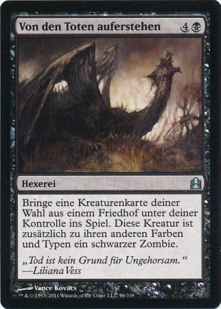 Von den Toten auferstehen Rise from the Grave 096 318 German Commander Deck German Singles Von den Toten auferstehen Rise from the Grave 096 318 German Commander Deck German Singles