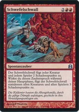 Sulfurous Blast Schwefelschwall 137 318 Commander Deck German Singles Sulfurous Blast Schwefelschwall 137 318 Commander Deck German Singles