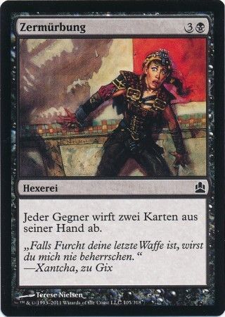 Unnerve Zermurbung 105 318 Commander Deck German Singles Unnerve Zermurbung 105 318 Commander Deck German Singles