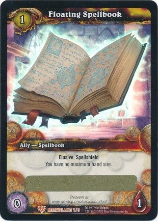 FLOATING SPELLBOOK BATTLE PET LOOT CARD UNSCRATCHED WORLD OF WARCRAFT WOW TCG