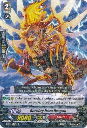 Burning Horn Dragon BT05 038EN Rare R Burning Horn Dragon BT05 038EN Rare R