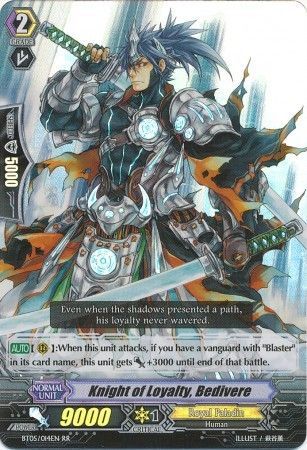 Knight of Loyalty Bedivere BT05 014EN Double Rare RR Knight of Loyalty Bedivere BT05 014EN Double Rare RR