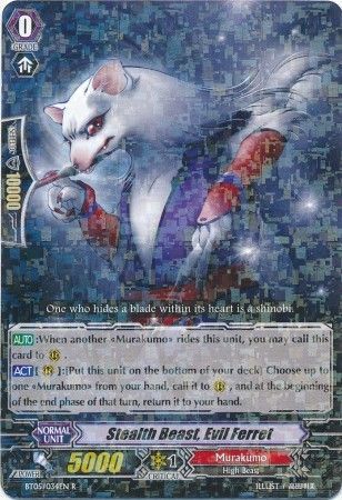 Stealth Beast Evil Ferret BT05 034EN Rare R Vol 5 Awakening of Twin Blades Singles Stealth Beast Evil Ferret BT05 034EN Rare R Vol 5 Awakening of Twin Blades Singles