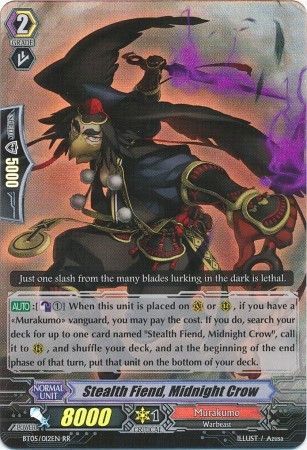 Stealth Fiend Midnight Crow BT05 012EN Double Rare RR Stealth Fiend Midnight Crow BT05 012EN Double Rare RR