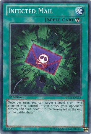 INFECTED MAIL SP13-EN033 1st EDITION 2013 SERIES COMMON YTCG