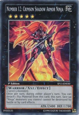 Number 12 Crimson Shadow Armor Ninja SP13 EN030 Common 1st Edition Star Pack 2013 1st Edition Singles Number 12 Crimson Shadow Armor Ninja SP13 EN030 Common 1st Edition Star Pack 2013 1st Edition Singles