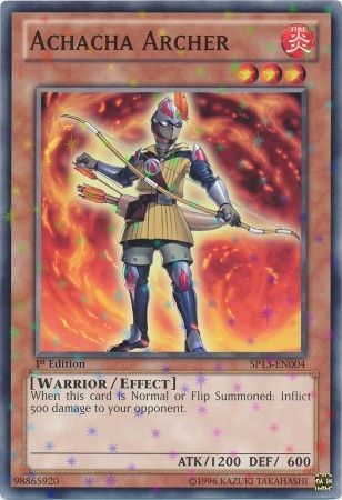 Achacha Archer SP13 EN004 Starfoil Rare 1st Edition Achacha Archer SP13 EN004 Starfoil Rare 1st Edition