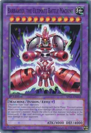 Barbaroid the Ultimate Battle Machine SP13 EN045 Starfoil Rare 1st Edition Barbaroid the Ultimate Battle Machine SP13 EN045 Starfoil Rare 1st Edition