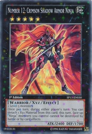 Number 12 Crimson Shadow Armor Ninja SP13 EN030 Starfoil Rare 1st Edition Number 12 Crimson Shadow Armor Ninja SP13 EN030 Starfoil Rare 1st Edition