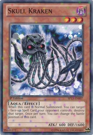 Skull Kraken SP13 EN007 Starfoil Rare 1st Edition Skull Kraken SP13 EN007 Starfoil Rare 1st Edition