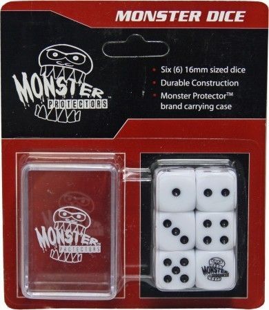 Monster Binder White Set of 6 d6 Dice SDI MD WHT Dice Life Counters Tokens Monster Binder White Set of 6 d6 Dice SDI MD WHT Dice Life Counters Tokens