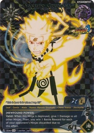 - Near Mint Naruto Uzumaki Naruto TCG/CCG Hard to find! 9 Tails Cloak