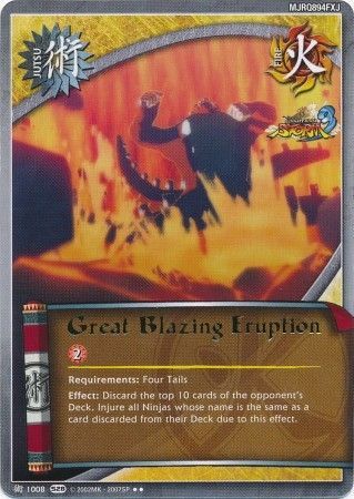 Great Blazing Eruption 1008 Rare Naruto Ultimate Ninja Storm 3 Great Blazing Eruption 1008 Rare Naruto Ultimate Ninja Storm 3
