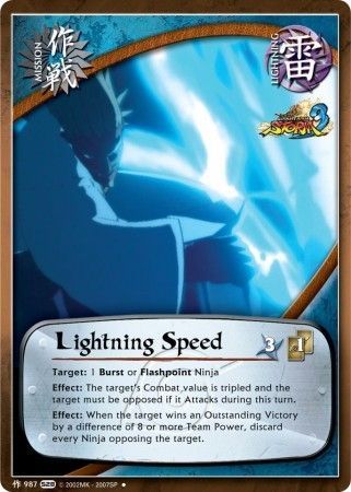 Lightning Speed 987 Uncommon Naruto Ultimate Ninja Storm 3 Lightning Speed 987 Uncommon Naruto Ultimate Ninja Storm 3
