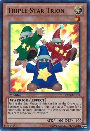 TRIPLE STAR TRION ZTIN-EN019 1st EDITION 2013 SERIES SUPER RARE YTCG