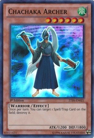 CHACHAKA ARCHER ZTIN-EN021 1st EDITION 2013 SERIES SUPER RARE YTCG