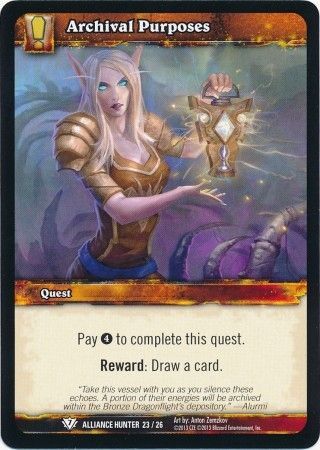 Archival Purposes Alliance Hunter 23 26 Common WoW Alliance Dwarf Hunter Class Deck Spring 2013 Archival Purposes Alliance Hunter 23 26 Common WoW Alliance Dwarf Hunter Class Deck Spring 2013