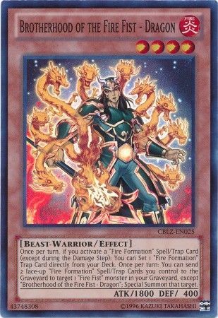 Brotherhood of the Fire Fist Dragon CBLZ EN025 Super Rare Unlimited Brotherhood of the Fire Fist Dragon CBLZ EN025 Super Rare Unlimited
