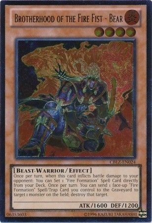 Ultimate Rare Brotherhood of the Fire Fist Bear CBLZ EN024 Unlimited Cosmo Blazer Unlimited Singles Ultimate Rare Brotherhood of the Fire Fist Bear CBLZ EN024 Unlimited Cosmo Blazer Unlimited Singles