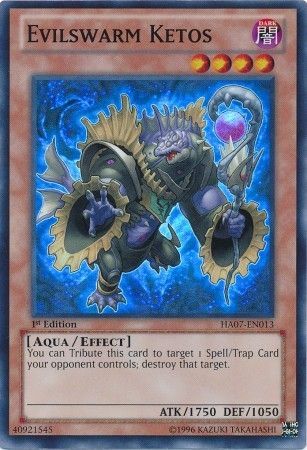 EVILSWARM KETOS HA07-EN013 1st EDITION 2013 SERIES SUPER RARE YTCG